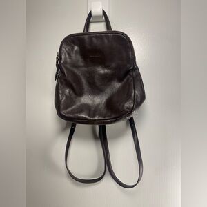 Vintage-style 2000s GUESS Brown Leather 9 Inch Backpack